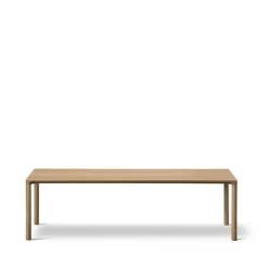 Mesa de centro Piloti 6715, Roble claro aceitado - altura 35 cm