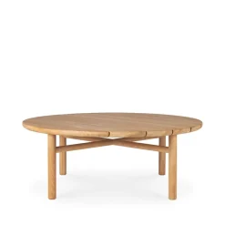 Mesa de centro Quatro outdoor teak, Ø95 cm