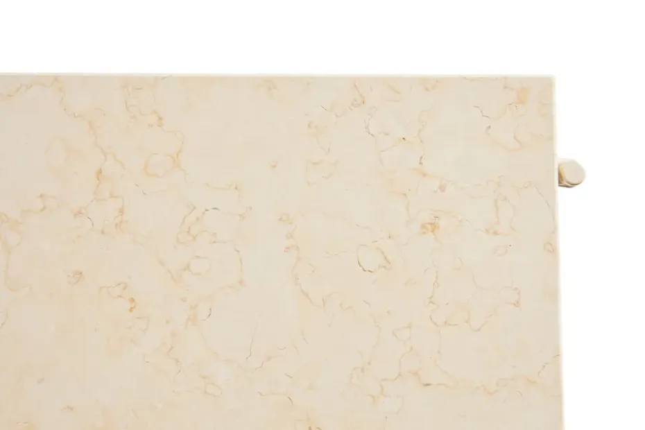 Mesa de centro Rebar 80x84x33 cm, Beige marble-alabaster