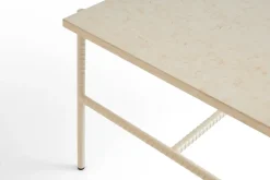 Mesa de centro Rebar 80x49x40,5 cm, Beige marble-alabaster