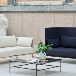 Mesa de centro Rebar 80x84x33 cm, Black marble-black