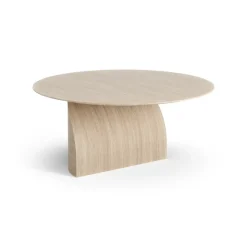 Mesa de centro Savoa H40 cm, roble pigmentado blanco