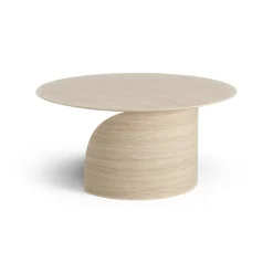Mesa de centro Savoa H40 cm, roble pigmentado blanco