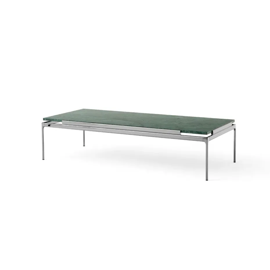 Mesa de centro Sett LN12, Verde guatemala-dark chrome