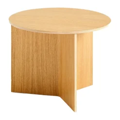 Mesa de centro Slit Ø45 cm, Lacquered oak