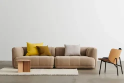 Mesa de centro Slit Ø45 cm, Lacquered oak