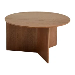 Mesa de centro Slit Ø65 cm, Lacquered walnut