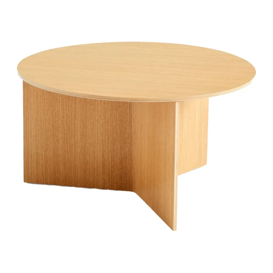 Mesa de centro Slit Ø65 cm, Lacquered oak