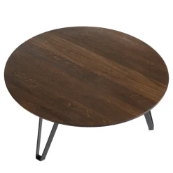 Mesa de centro Space Ø90 cm, roble ahumado
