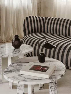 Mesa de centro Taula Ø67x35 cm, White-charcoal