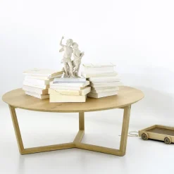 Mesa de centro Tripod 36x96 cm, Roble con aceite duro encerado