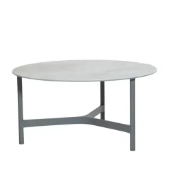 Mesa de centro Twist large Ø90 cm, Fossil grey-light grey