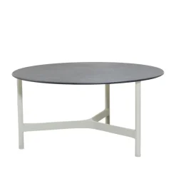 Mesa de centro Twist large Ø90 cm, Fossil black-white
