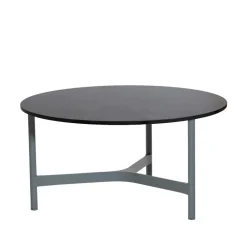 Mesa de centro Twist large Ø90 cm, Dark grey-light grey