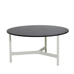 Mesa de centro Twist large Ø90 cm, Dark grey-white