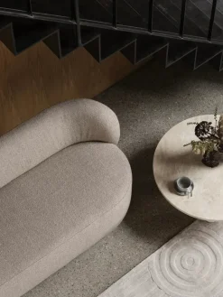 Mesa de centro Volos L, Ø75 cm, Travertino