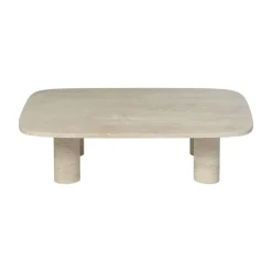 Mesa de centro Volos L, 100x70 cm, Travertino