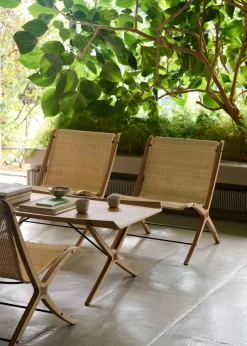 Mesa de centro X HM13 61x120 cm, Lacquered oak-walnut inserts