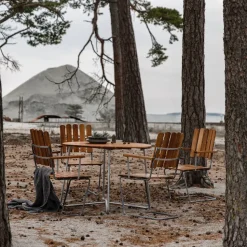 Mesa de comedor 9A, Teak Ø100 cm