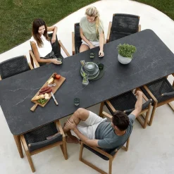 Mesa de comedor Aspect, Fossil black-teak 280 cm