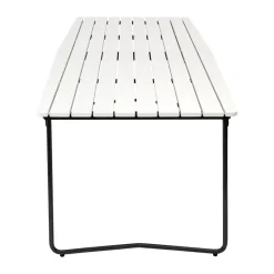 Mesa de comedor B31, Roble lacado blanco-negro