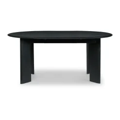 Mesa de comedor Bevel Extendable, Haya negra aceitada, incluye 2 hoja de extensión