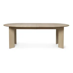 Mesa de comedor Bevel Extendable, Haya blanca aceitada, incluye 2 hojas de extensión