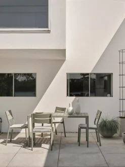 Mesa de comedor Bigby, Dusty green, 144x76 cm