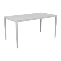 Mesa de comedor Bigby, Light grey, 144x76 cm