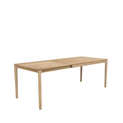 Mesa de comedor Bok extensible, Aceite de cera roble 90x140/220 cm