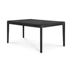 Mesa de comedor Bok outdoor teka lacado negro, 162 x 80 cm