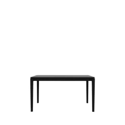 Mesa de comedor Bok 140x80 cm, Roble teñido negro