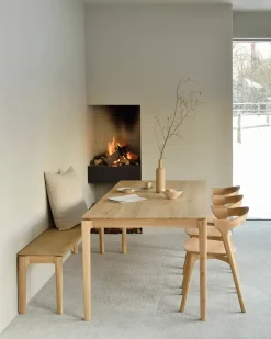 Mesa de comedor Bok 200x95 cm, Roble con aceite duro encerado