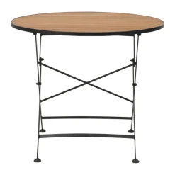 Mesa de comedor Brewer, Negro-teca, Ø85 cm