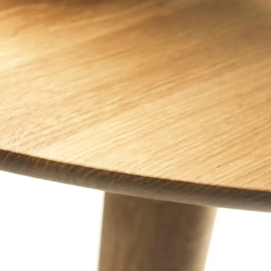 Mesa de comedor C62E Bjørk con 2 extensiones, Roble macizo aceitado