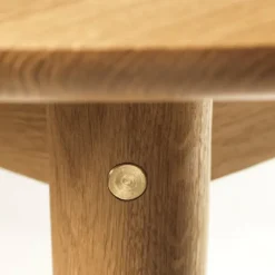 Mesa de comedor C62E Bjørk con 2 extensiones, Roble macizo aceitado