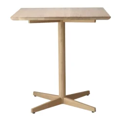 Mesa de comedor con pie Tak 70x70 cm, Monocoat natural