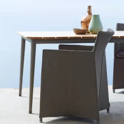 Mesa de comedor Core teca 210x100x74 cm, Soprte taupe