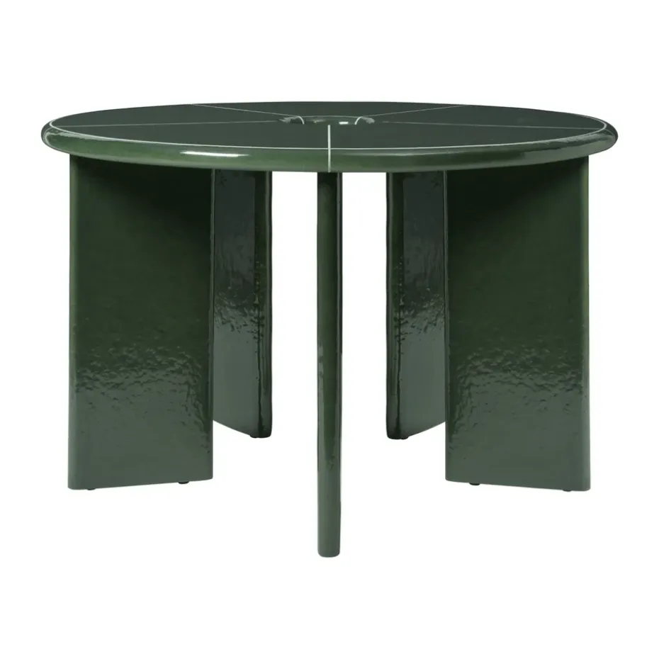 Mesa de comedor Deya, Dark green, Ø120x75 cm
