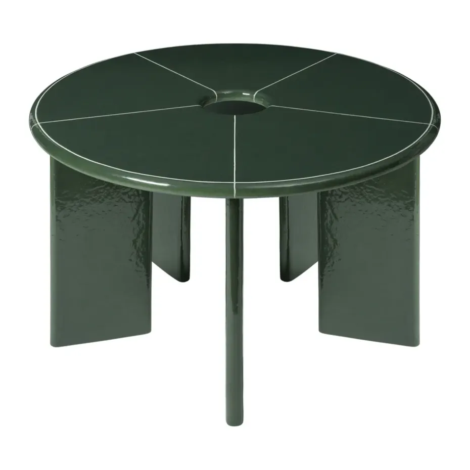 Mesa de comedor Deya, Dark green, Ø120x75 cm