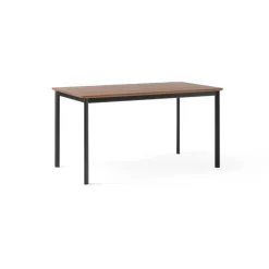 Mesa de comedor Drip HW115 83x143 cm, Black frame-clear lacq. walnut