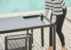 Mesa de comedor extensible Aria 140-200 cm, Black