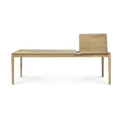 Mesa de comedor extensible Bok , Roble lacado, 90x160/240 cm
