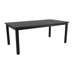 Mesa de comedor extensible Lomma, Negro 194-312 cm
