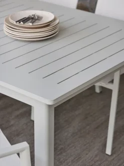 Mesa de comedor extensible Lomma, Light grey 194-312 cm