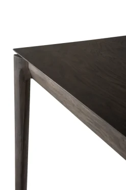 Mesa de comedor extensible Bok , Roble lacado en marrón, 100×180/280 cm