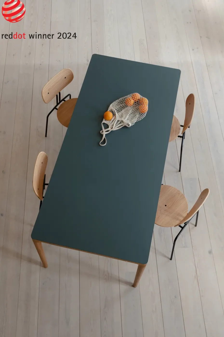 Mesa de comedor Heart'n'Soul 90x200 cm, Oak-moss green