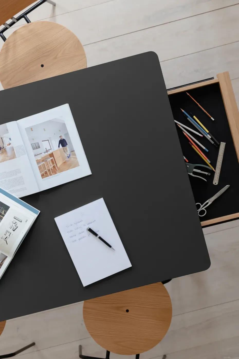 Mesa de comedor Heart'n'Soul 90x200 cm, Oak-obsidian black