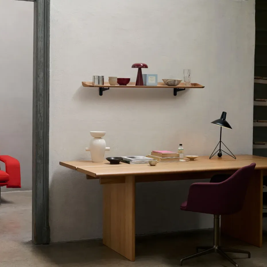 Mesa de comedor Ita OS1 con gestión de cables 95x200 cm, Oak