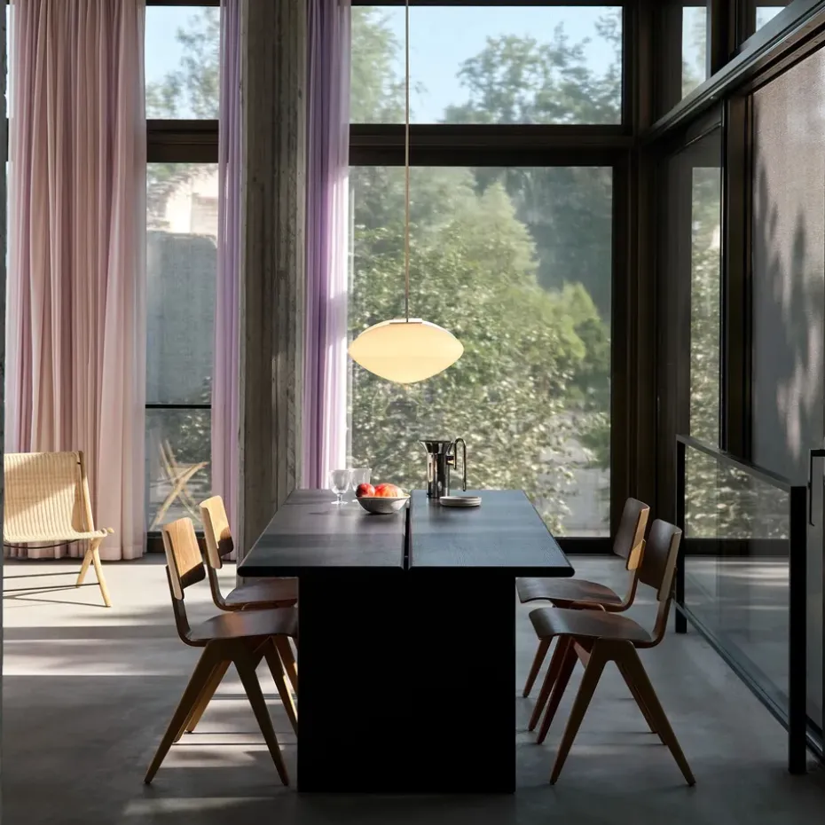 Mesa de comedor Ita OS1 95x200 cm, Dark stained oak